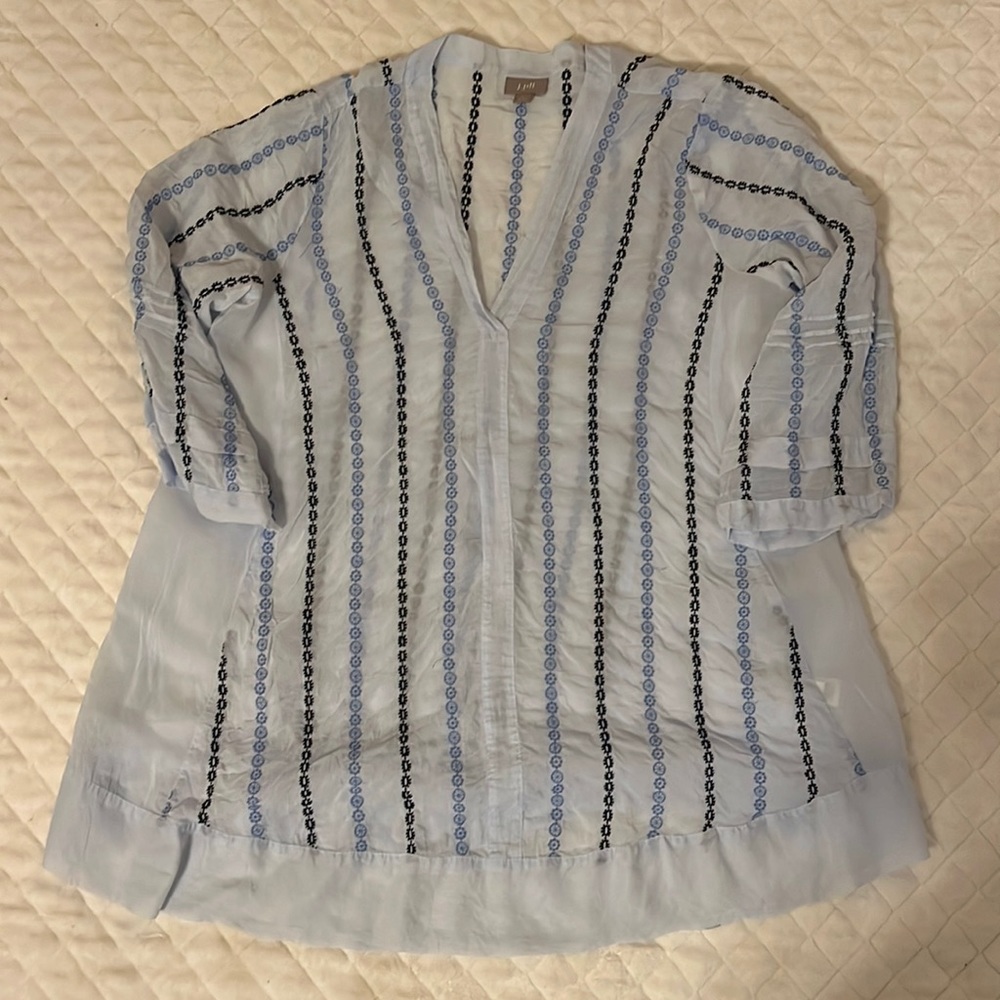 J. Jill embroidered lightweight top